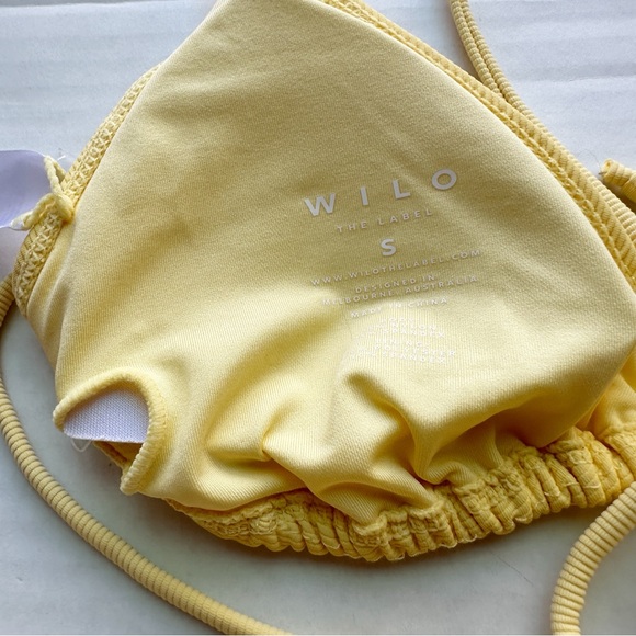 Wilo New Beaded 2 Piece Triangular Bikini in Butter Yellow NWT - Picture 9 of 16